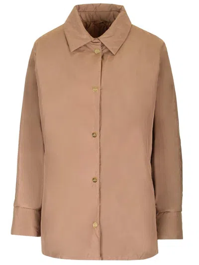 Max Mara The Cube Buttoned Long In Beige