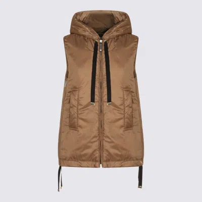 Max Mara The Cube Camel Down Jacket In Brown