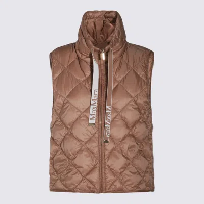 Max Mara The Cube Caramel Down Ajcket In Brown