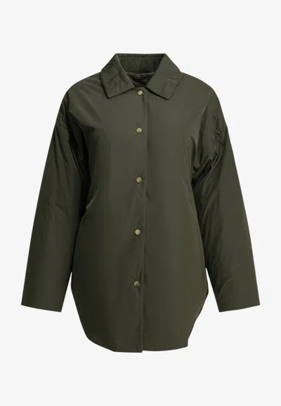 Max Mara The Cube Carlotta Reversible Water-resistant Jacket In Green