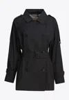Max Mara The Cube Caroline Double-breasted Trench Coat In Black