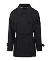 Max Mara The Cube Caroline Short Trench Coat In Black