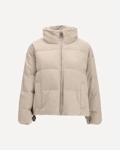 Max Mara The Cube Cashmere And Water-repellent Fabric Puffer In Neutral