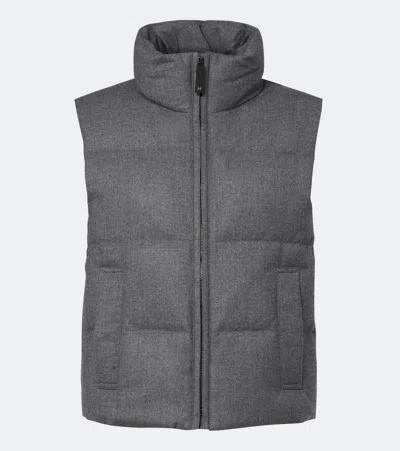 Max Mara The Cube Cashmere-blend Down Vest In Gray
