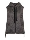 Max Mara The Cube Padded Gilet With Hood Coats Black In Black
