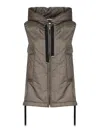 Max Mara The Cube Greengo Zip-up Drawstring Gilet In Brown
