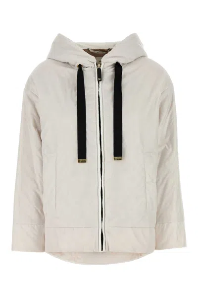 Max Mara The Cube Chalk Polyester Daria Padded Jacket In Neutral