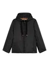 Max Mara The Cube Greenh Hooded Padded Jacket In Black