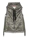 Max Mara The Cube Women Hooded Down Vest In Green