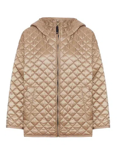 MAX MARA THE CUBE LEO QUILTED JACKET HONEY