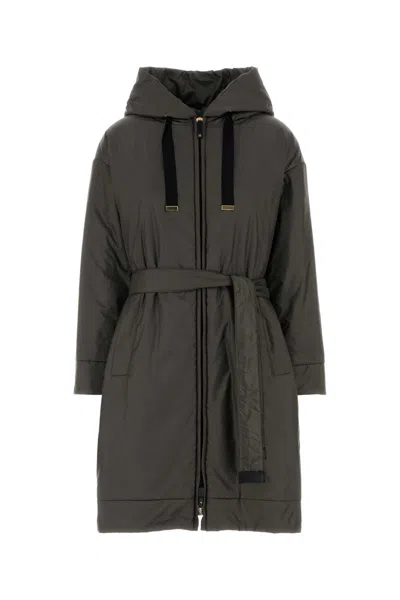 Max Mara The Cube Charcoal Polyester Dioniso Padded Jacket In Gray