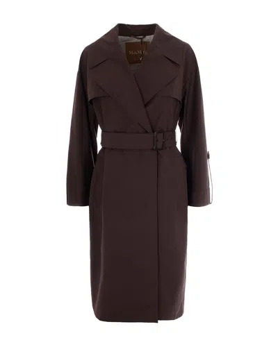 Max Mara The Cube Chic Mini Coat For Women - Ss26 Collection In Brown