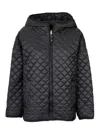 Max Mara The Cube Hooded Jacket With Quilted Pattern In Black