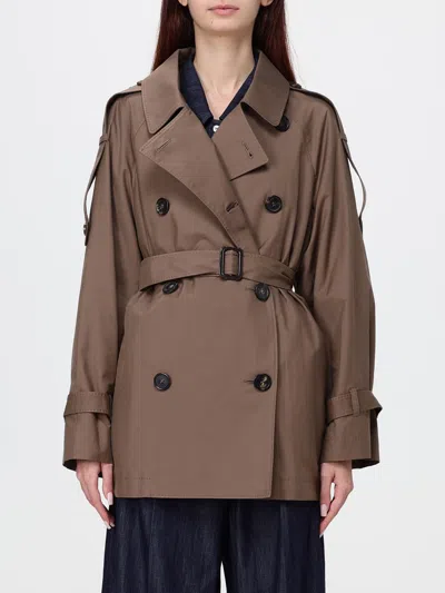 Max Mara The Cube Coat Woman Color Gold In Brown