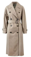 Max Mara The Cube Camel Flowered Raincoat In Neutral