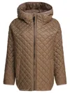 Max Mara The Cube Camel Polyester Leo Reversible Jacket In Brown