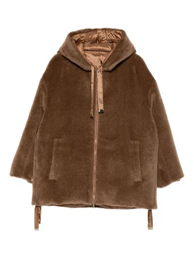 Max Mara The Cube Wool Jacket In Brown