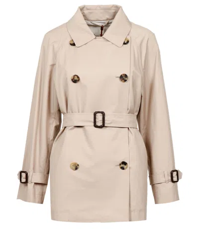 Max Mara The Cube Coats Sand In White
