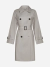 Max Mara The Cube Blend Cotton Trench Coat Women In Gray