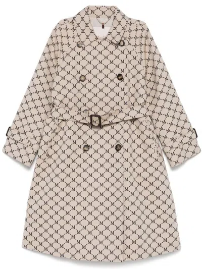 MAX MARA THE CUBE MAX MARA THE CUBE COTTON BLEND JACQUARD TRENCH COAT