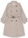 Max Mara The Cube Women Cotton Blend Jacquard Trench Coat In Beige