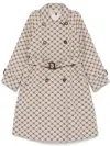 Max Mara The Cube Women Cotton Blend Jacquard Trench Coat In Beige