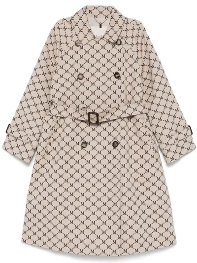 MAX MARA THE CUBE MAX MARA THE CUBE COTTON BLEND JACQUARD TRENCH COAT
