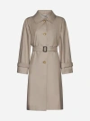 MAX MARA THE CUBE COTTON-BLEND SINGLE-BREASTED TREND COAT