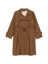 Max Mara The Cube Double-breasted Belted Coat In Brown
