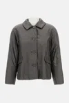 Max Mara The Cube Greens Anthracite Puffer Jacket In Multi