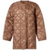 Max Mara The Cube Csoft Quilted Down Jacket In Brown