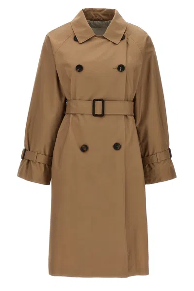 Max Mara The Cube 'ctrench' Trench Coat In Brown