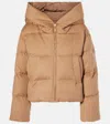 Max Mara The Cube Dalia Camel Hair Puffer Jacket In Brown