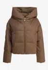 Max Mara The Cube Dalia Reversible Zip-up Down Jacket In Brown
