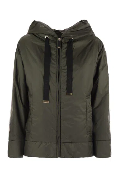 MAX MARA THE CUBE MAX MARA THE CUBE DARIA - DRIP-PROOF CANVAS PADDED JACKET WITH HOOD