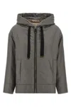 Max Mara The Cube Dark Grey Polyester Daria Padded Jacket In Gray
