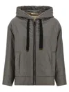 Max Mara The Cube Dark Grey Polyester Daria Padded Jacket In Gray