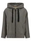Max Mara The Cube Dark Grey Polyester Daria Padded Jacket In Green