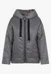 Max Mara The Cube Daria Padded Jacket With Hood In Black