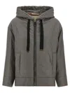 Max Mara The Cube Dark Grey Polyester Daria Padded Jacket In Gray