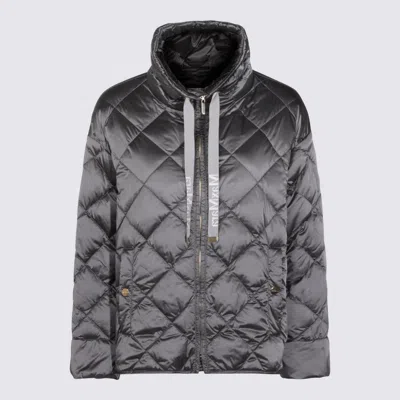 Max Mara The Cube Dark Grey Down Jacket In Gray