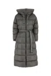 Max Mara The Cube Dark Grey Nylon Spacev Down Jacket In Gray