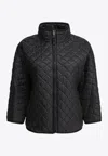 Max Mara The Cube Delfina Quilted Zip-up Jacket In Black
