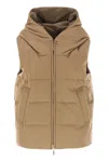 Max Mara The Cube Delfy - Reversible Padded Waistcoat In Camel And Water-repellent Taffeta In Brown