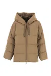 Max Mara The Cube Camel Brown Camel Wool Desiderio Padded Jacket In Brown