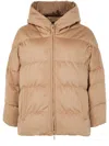 Max Mara The Cube Camel Brown Camel Wool Desiderio Padded Jacket In Brown