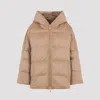 Max Mara The Cube Camel Brown Camel Wool Desiderio Padded Jacket In Brown