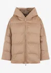 Max Mara The Cube Desiderio Camel Padded Jacket In Brown