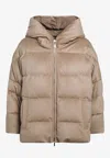 Max Mara The Cube Reversible Zip Camel Down Jacket In Neutral
