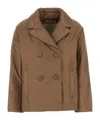 Max Mara The Cube Double-breasted Coat In Brown